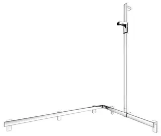 KE Duschhandlauf AXESS 35015, Br.stg. r. 1150/850/1301mm verchr.