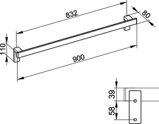 Keuco Haltegriff AXESS 35001, 900mm verchr. – Bild 2