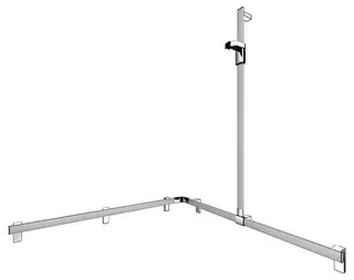KE Duschhandlauf AXESS 35015, Br.stg. r. 1150/1150/1301mm si.-elox.