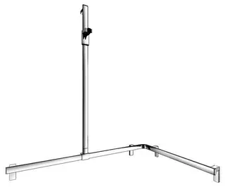 KE Duschhandlauf AXESS 35015, Br.stg. li. 1150/850/1301mm verchr.