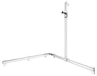 KE Duschhandlauf AXESS 35015, Br.stg. r. 1150/1150/1301mm verchr.