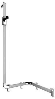 KE Duschhandlauf AXESS 35008, m.Br.stg. li. 550/550/1301mmsi.-elox.