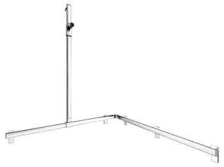 KE Duschhandlauf AXESS 35015, Br.stg. li. 1150/1150/1301mm verchr.