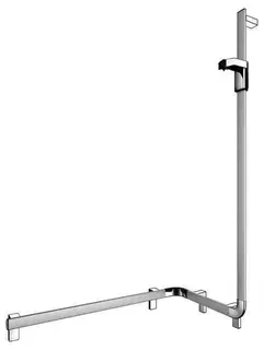 KE Duschhandlauf AXESS 35008, m.Br.stg. r. 850/531/1301mm si.-elox.