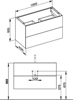 Keuco WUB X-Line 33173, m.2 Ausz. 1000x605x490mm vulk. – Bild 3