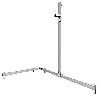 KE Duschhandlauf AXESS 35015, Br.stg. r. 850/1150/1301mm si.-elox.