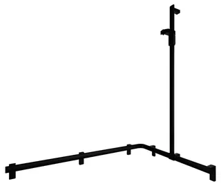 KE Duschhandlauf AXESS 35015, Br.stg. r. 1150/850/1301mm sw matt