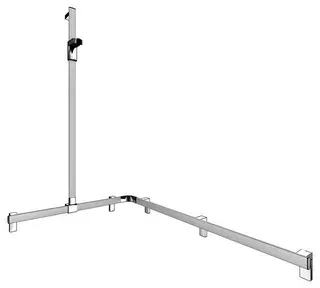 KE Duschhandlauf AXESS 35015, Br.stg. li. 850/1150/1301mm si.-elox.