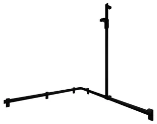 KE Duschhandlauf AXESS 35015, Br.stg. r. 1150/1150/1301mm sw matt