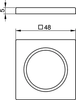 Keuco Rosette eckig IXMO 59599, f. EHM-Waschtisch-Mischer verchr. – Bild 2