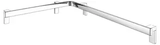 KE Dusch-u. Wannenhandlauf AXESS 35011, r. 650/850mm verchr.