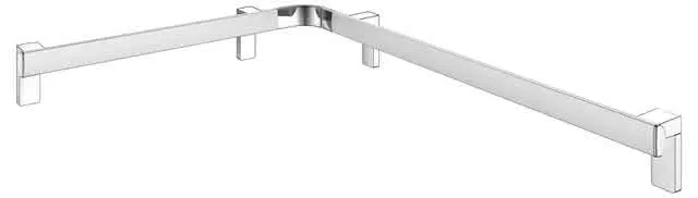Keuco Dusch-u. Wannenhandlauf AXESS 35011, r. 650/850mm si.-elox.