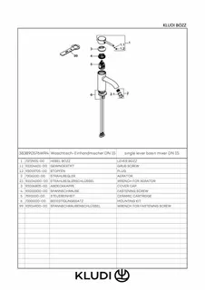 KLUDI BOZZ Waschtisch-EHM 75mm EcoPlus, ohne Ablaufgarnitur chrom – Bild 4