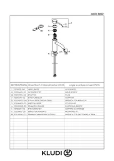 KLUDI BOZZ Waschtisch-EHM 100mm EcoPlus, o. Ablaufgarnitur chrom – Bild 4