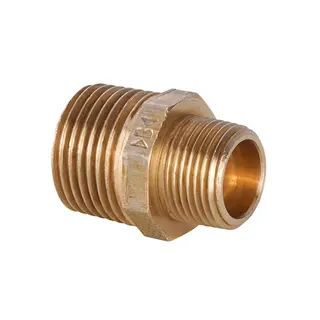 IBP Doppelnippel S.3000 3245 3/4" x 1/2" AG Rotguss