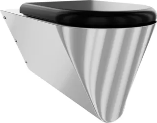 Aquarotter T-WC, CAMPUS, Edelstahl, wandhängend, 360x407x700 mm, Sitz schw, barrierefrei