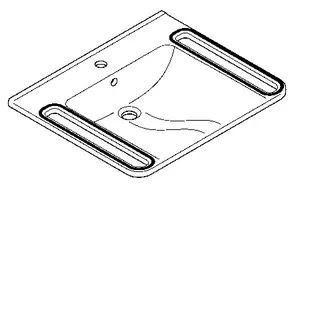 Aquarotter Einzelwaschtisch, MEDCARE, MIRANIT, 650x150x550 mm, weiß/grau, Hl., Ül., Gr. – Bild 2
