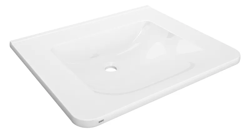 Aquarotter Einzelwaschtisch, MEDCARE, MIRANIT, 650x150x550 mm, weiß