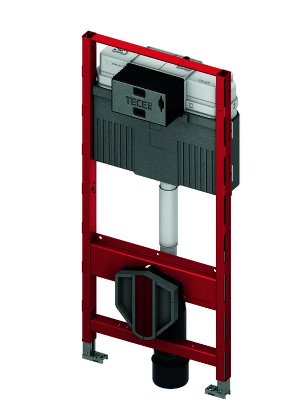 TECEprofil WC-Modul mit Uni-Spülkasten mit Hygienespülung Kalt, Bauhöhe 1120 mm