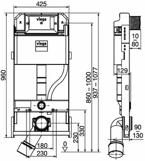 Viega WC-Modul Prevista Dry Plus 8515 BH: 937-1077 – Bild 4