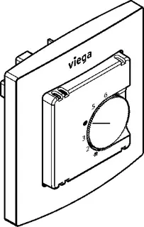 Viega UP-Raumtheromostat 1230.5 230V in verkehrsweiß – Bild 2