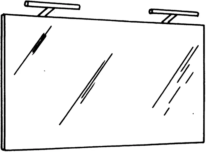 DI Leuchtspiegel, LED-Aufsatzleuchte 750x40x1200mm, LSA120