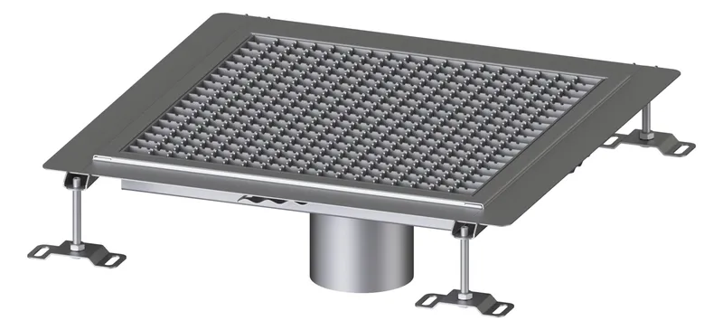 KESSEL-Bodenwanne Ferrofix Klebeflansch H: 6 mm, 500 x 500 mm