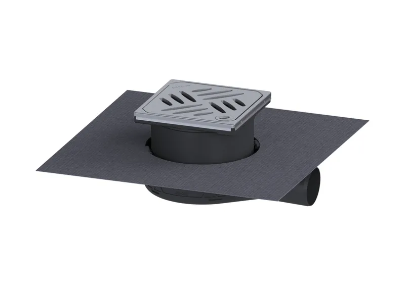 KESSEL-Bodenablauf Der Ultraflache 54 DN 50, WaD, Designrost, L&L, Megastop