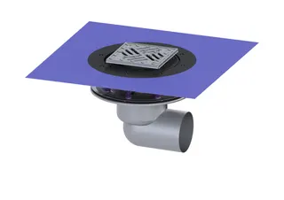 KESSEL-Bodenablauf Ferrofix Pressfl. DN 100, seitlich, Variofix, Schlitzrost