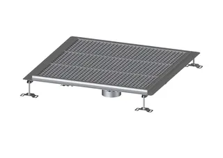 KESSEL-Bodenwanne Ferrofix Klebeflansch H: 15 mm, 800 x 800 mm