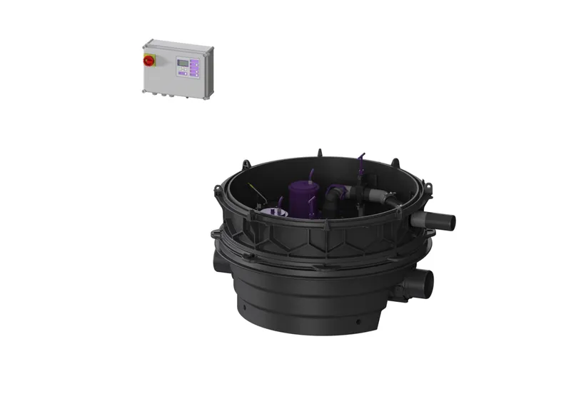KESSEL-Rückstauhebeanlage Ecolift XL Duo, 1 mot. Klappe, SPF 3000-S3