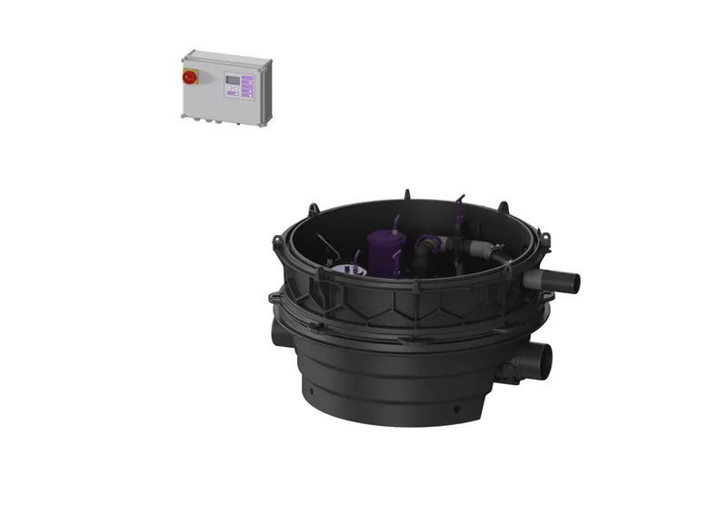 KESSEL-Rückstauhebeanlage Ecolift XL Duo, 1 mot. Klappe, SPF 3000-S1