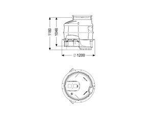 KESSEL-Rückstauschacht LW 1000 Zulauf DN 150, Auslauf DN 150, 1180 mm – Bild 2