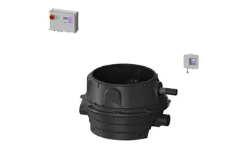 KESSEL-Rückstauhebeanlage Ecolift XL Mono, 2 mot. Klappen, SPF 1500-S3, Konus