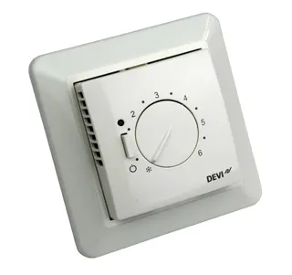 Danfoss Elektron,Boden Thermostat, UP, 16A, Bodenfühler, eckige Zentralscheibe – Bild 2