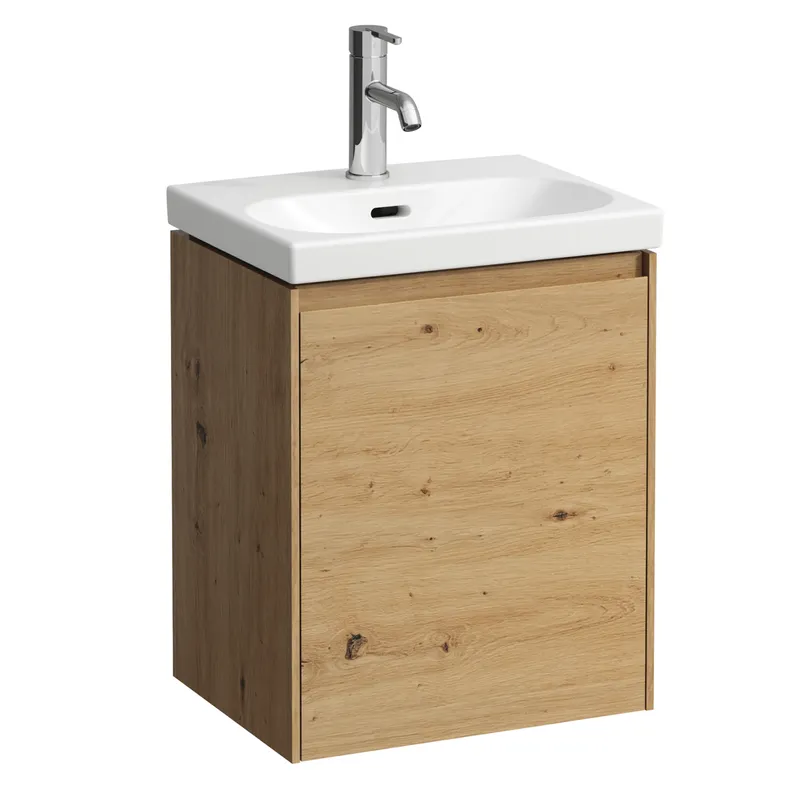Laufen WTU LANI 339x437x515 1Tür Scharn. links integ.Griffleiste f.WT H815081 Wildeiche