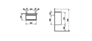 Laufen WTU LANI 270x437x515 1 Tür Scharn. links integ.Griffleiste f.WT H815335 multicol. – Bild 2