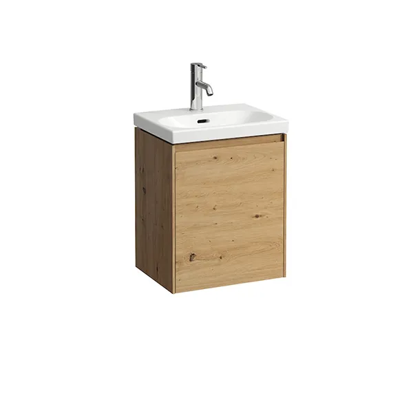 Laufen WTU LANI 339x437x515 1Tür Scharn. re. integ.Griffleiste f.WT H815081 Wildeiche