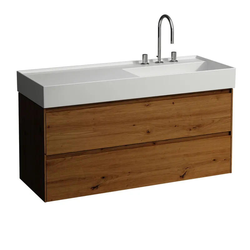 Laufen WTU LANI 448x1182x515 2 Schubl. integ Griffleiste f.WT H813333 wildeiche