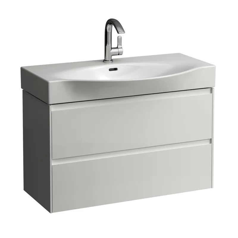 Laufen WTU LANI 368x882x515 2 Schubl. integ. Griffleiste f.WT H811702 weiß glzd