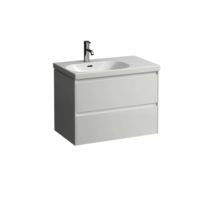 Laufen WTU LANI 448x735x515 2 Schubl. integ. Griffleiste f.WT H817086 Weiß glänzend