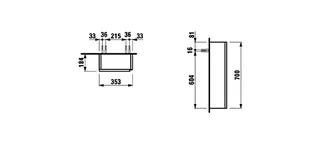 Laufen Halb-HS LANI 184x353x700 1Tür Scharn. links 2 Ablg. integ. Griffleiste weiß matt – Bild 2
