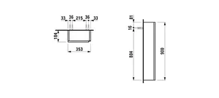 Laufen Halb-HS LANI 184x353x900 1Tür Scharn. links 2 Ablg. integ. Griffleiste Wildeiche – Bild 2