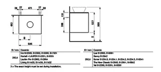 Laufen WTU+WT-Platte LANI 493x585x527 m. Aus mi Pl. 12mm 2 Schubl. SoCl wildeiche – Bild 2