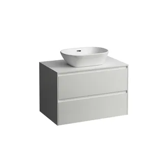 Laufen WTU+WT-Platte LANI 493x785x527 m. Aus mi Platte 12mm 2 Schubl. Soft-Close wem