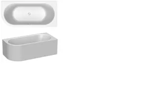 PO 180/80 VR weiß Badewanne mit angeformter Schürze