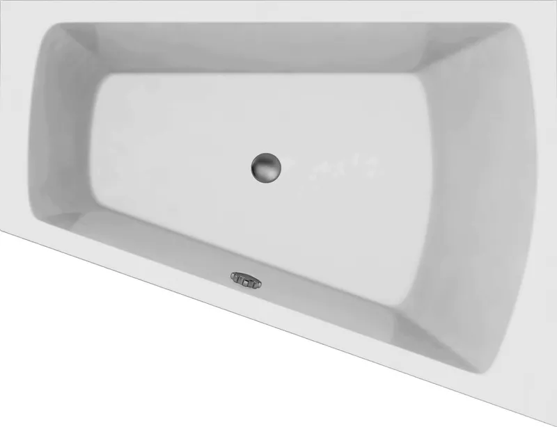 Steinberg 160/120 U rechts weiß Trapezbadewanne 1600x1200/700x470