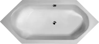 S 114 weiß Überlauf links Sechseckwanne 2000x900x420