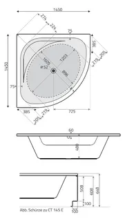 Schürze CT 145 E weiß