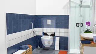 SFA Hebeanlage SANIWALL Pro UP für gefließte Wände zur Bodenfixierung – Bild 4